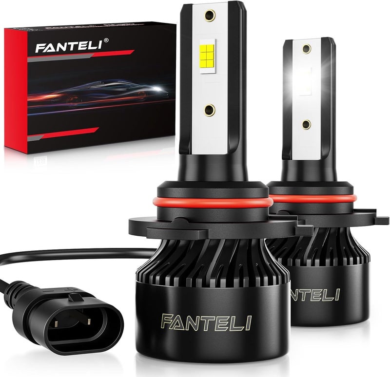FANTELI 𝟫𝟢𝟢𝟧/𝖧𝖡𝟥 Bulbs, 40000LM 900% Brighter 1:1 Size, Plug and Play 6000K Cool White, IP68 Waterproof, Pack of 2, Interior Off-Road Lights - Image 1